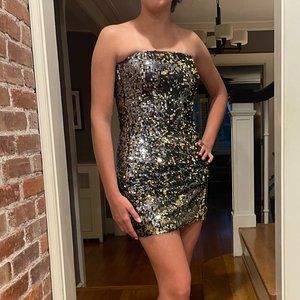 La Femme Sequin Sparkle Cocktail Dress, Size 0
